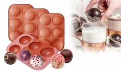 6 Holes Semi Sphere Chocolate Molds for Making Hot Chocolate Bombs, Cake, Jelly