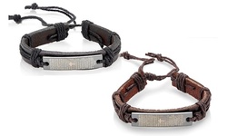 Leather Adjustable Lord's Prayer Bracelet
