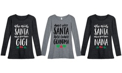 Women's Christmas Grandma Tee. Plus Sizes Available.