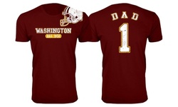 Men's Dad #1 Awesome Football Helmet T-Shirts (Extended Sizes Available)