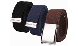 Mio Marino Men's Military Style Nylon Canvas Web Belt w/ Bottle Opener Buckle