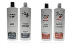 Nioxin System 2 and 4.  Shampoo and Scalp Therapy Conditioner Liter Duo