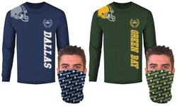 Men's Football Home Team Long Sleeve Shirts with Gaiter
