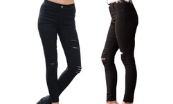 Women's Reflection Distressed Skinny Pants (Plus Sizes Available)