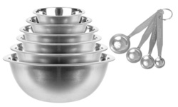 Meal-prep Stainless Steel Mixing Bowl Set -Serving Bowl Set