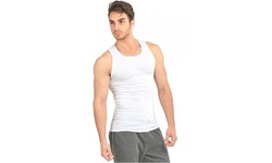 6 Pack Knocker Men's 100% Cotton White A-Shirts (Sizes S-3XL)