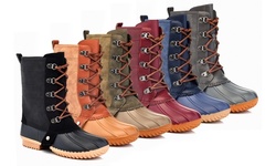 Women's Classic Mid-Calf Waterproof Duck Boots Full Side Zipper 6 colors