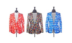  Men's Slim-Fit Christmas Blazer 