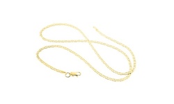 Italian Made Solid Sterling Silver Marina Chains in 18k Yellow Gold