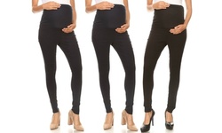 3-Pack JVINI Maternity Skinny Pants With Bump Band