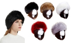 Womens Russian Faux Fox Fur Ski Hat Headband Winter Warm Earwarmer Earmuff Cap