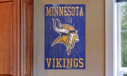 Fan Creations NFL Heritage Distressed 19" x 11" Logo Sign
