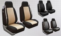 Built-In Seatbelt Car Cloth Front Seat Covers with 3D Air Mesh Panel FB302102-G