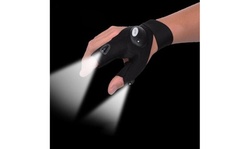 Finger Gloves with LED Light Flashlight Tool Outdoor Rescue Gear
