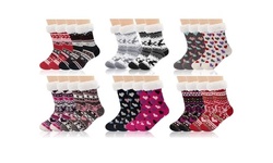 (3-Pairs) Women's Assorted Soft Fluffy Sherpa Slipper Socks 