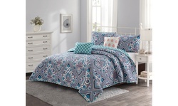 Harper Lane Bright Damask Quilt Sets (5-Piece)