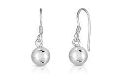 Italian Sterling Silver Classic Ball Drop Earrings