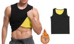 Men Neoprene Sweat Vest Waist Trainer Tummy Slimming Vest Tank Top Body Shaper 