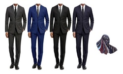 Braveman Slim-Fit Suits with Free Tie (2- Piece)