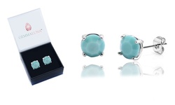 Turquoise Stud Earrings in Sterling Silver by Gemma Luna