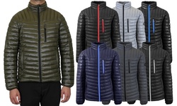 Spire By Galaxy Men's Slim-Fit Lightweight Puffer Bubble Jacket (S-2XL)