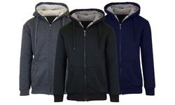 Men's Premium Sherpa-Lined Hoodie (Sizes, S-XL)