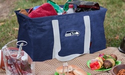 Logo Brands NFL Crosshatch Collapsible Picnic Caddy Tote