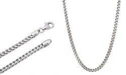 Men's Italian Made Solid Sterling Silver 230 Franco Chain