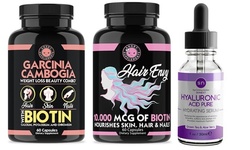 Garcinia w. Biotin, Hair Envy Biotin & Keratin, Hyaluronic Acid Serum