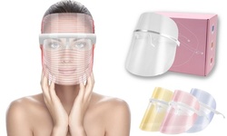 3 Colors LED Light Therapy Mask Face Beauty Instrument Facial SPA Treatment