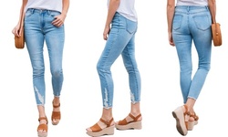 Women's Reflection Distressed Skinny Denim. Plus Sizes Available.