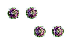 2.00 CTTW Genuine Topaz Stud Earrings by Gemma Luna (1- or 2-Pack)