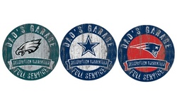 Fan Creations 12" NFL Distressed Dad's Garage Sign