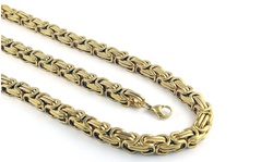 Men's Stainless Steel 24 Inch Byzantine Necklace Multiple Styles Available