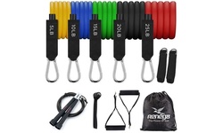 SPAWN Fitness PRO Series Workout Resistance Bands with Jump Rope (Set of 11)