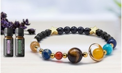 Aromatherapy Galaxy Lava Stone Diffuser Bracelet  with Optional Essential Oils