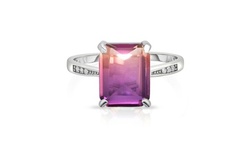4.00 CTTW Genuine Ametrine Gemstone Sterling Silver Ring