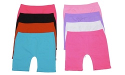 Girls Above-the-Knee Seamless Bike Shorts (6-Pack)