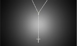 Italian Made Rosary Necklace In Solid Sterling Silver