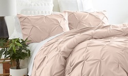 Home Collection Premium Ultra Soft 3 Piece Pinch Pleat Duvet Cover Set