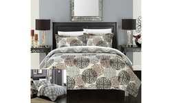  2- 3 or 7 Piece Kimberly Boho Inspired Reversible Print Quilt Set