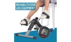 Folding Exercise Peddler Portable Pedal Exerciser with Electronic Display