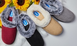 Floopi Women's Two-Tone Fur-Collar Fuzzy Slippers