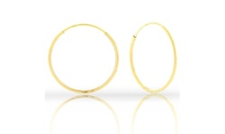 Endless Hoop Earrings in Solid 14K Gold