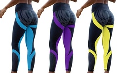 Women's Printed High Waist Fitness Yoga Pants Elastic Workout Leggings Trousers
