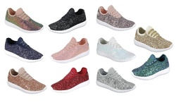 Women Bling Sequin Glitter Fashion Shoes Comfort Sneaker Lightweight