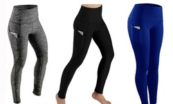 Women's Yoga Sports Pants Waist Butt-Lift Sweat-Absorbent Quick-Drying Leggings