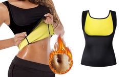 Womem Neoprene Trainer Sauna Sweat Suit Tank Top Vest Corset Waist