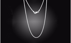 Italian 1.55MM Rope Chains in Solid Sterling Silver 