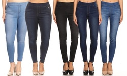 JVINI Women's Pull-on Slimming Denim Jeggings
